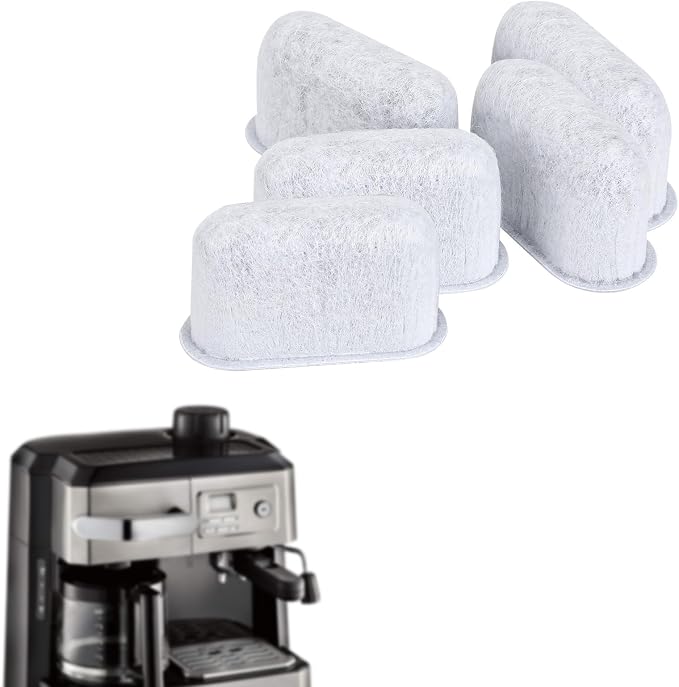 5pcs Coffee Maker Filter Replacement, Water Filter for Delonghi 7313285779 | Activated Carbon Water Filter for Espresso Coffee Machine, Cafe Maker Accessories for Delonghi Compatible with 7313285779