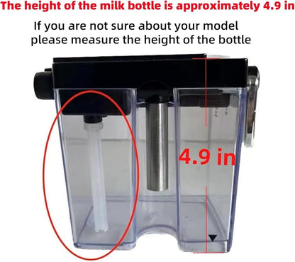(2 pack) 162416-000-000 silicone tube Milk Frothing silicone Pipe Tube Compatible with Mr Coffee BVMC-ECMP1000 BVMC-ECMP1000RB BVMC-ECMP1102 Coffee Maker Milk foam straw