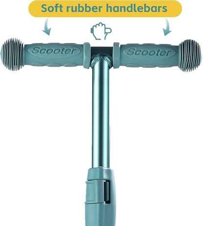 3 Wheel Scooter for Kids Ages 6-12,Kids Scooter with Light Up Wheels, Sturdy Deck Design, and 4 Height Adjustable Suitable for Kid Ages 3-12