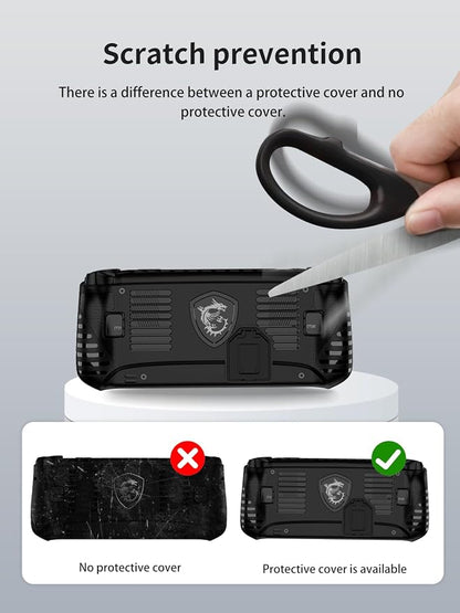 for MSI Claw 8 AI+ A2VM Silicone Grip Case ，Soft Skin Silicone Case Full Protective Case Cover with MSI Claw 8 AI+ A2VM-Black