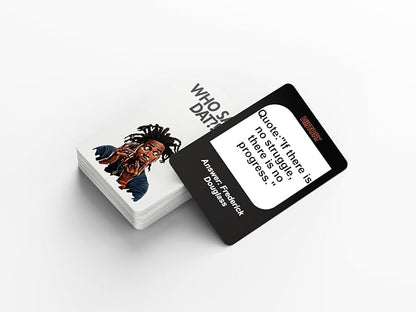 Who Said Dat Game: Immerse Yourself in the World of Urban Quotes with 100 Cards Showcasing the Vibrancy of Black Culture. Experience Engaging and Thought-Provoking Party Fun like Never Before!