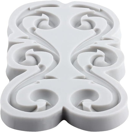 Baroque Relief Polymer Clay Mold Scroll Relief Lace Silicone Molds for DIY Craft Epoxy Resin Casting Polymer Clay Tools Crafts Air Dry Jewelry Making