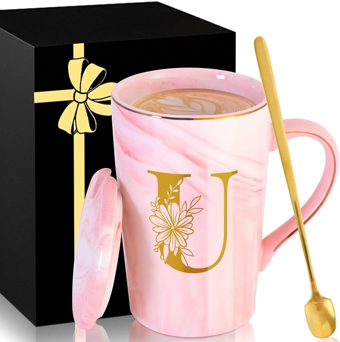 Personalized Ceramic Coffee Mug with Lid Tea Cup Gift Auntie Titi Son Girlfriend Brother Work Police Wife Bachelorette College Students Cowgirl Soul Best Sister Ever Work Young Adult Tomboy Lesbian,U