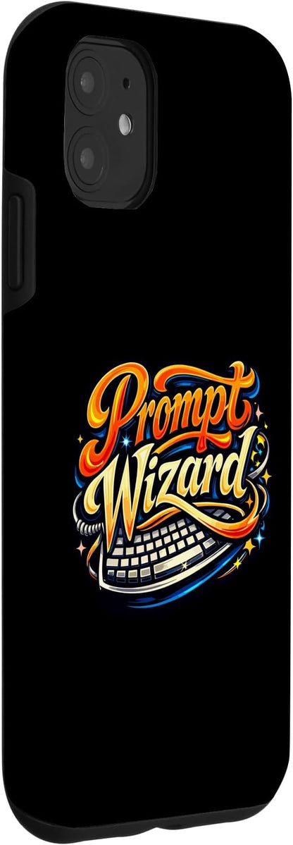 Prompt Wizard AI Retro Keyboard Case for iPhone 11