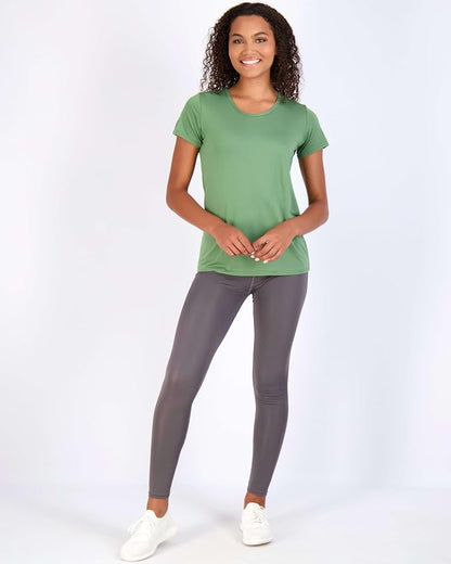5 Pack Women's Dry Fit Short Sleeve Athletic Gym Workout Running Tops | Available in Plus Size, Exercise, Sports, Fitness, Quick Dry, Cooling, Moisture Wicking, Loose Basic Tees, Yoga, Pilates