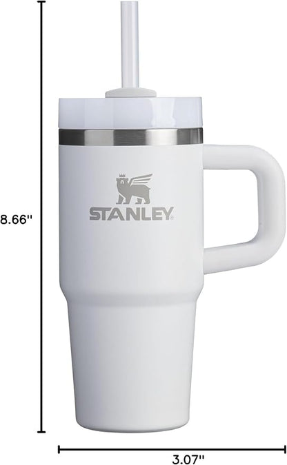 Stanley Quencher H2.0 Tumbler with Handle and Straw 14 oz | Flowstate 3-Position Lid | Cup Holder Compatible for Travel | Insulated Stainless Steel Cup | BPA-Free | Frost