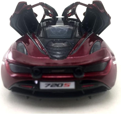 KiNSMART McLaren 720s 5 Inch 1:36 Scale Die Cast Metal Model Toy Super Sports Car (Red)