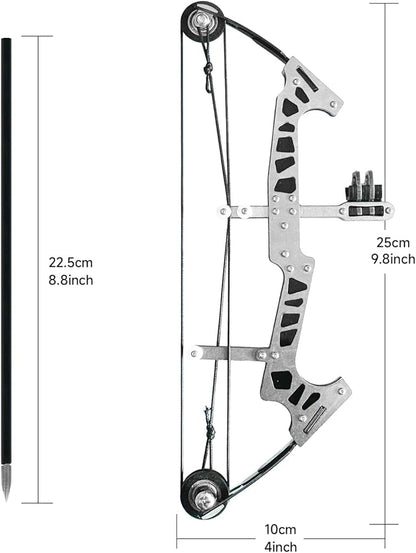 Archery Bow Set Left and Right Hand Compound Bow Hunting Bow Metal Material Catapult RH/LH for Practice Archery
