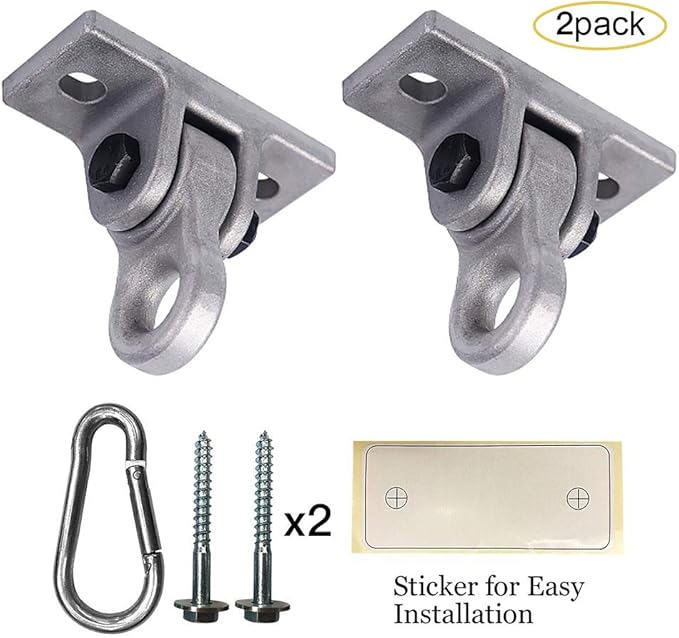 Heavy Duty Metal Color Swing Hangers Screws Bolts Included Over 5000 lb Capacity Playground Porch Yoga Seat Trapeze Wooden Sets Indoor Outdoor 2 Pack