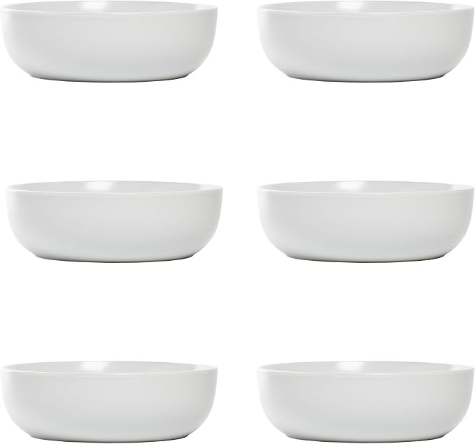10 Strawberry Street Wazee Matte Coupe Dinnerware, Bowl, White, Set of 6