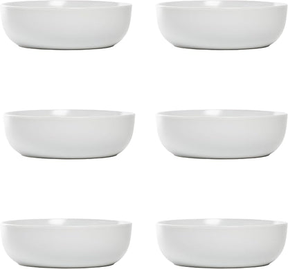 10 Strawberry Street Wazee Matte Coupe Dinnerware, Bowl, White, Set of 6
