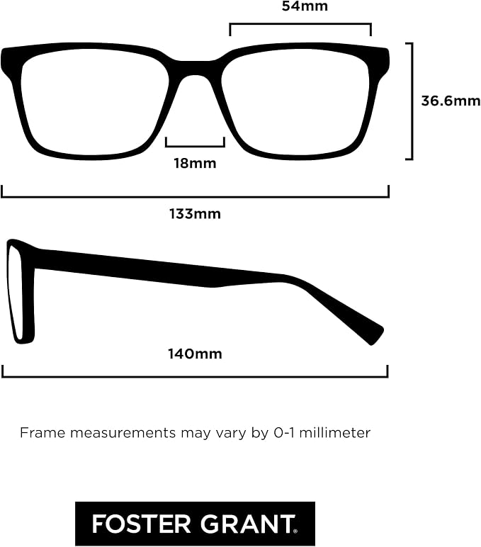 Foster Grant Men's Braydon Multifocus Reading Glasses