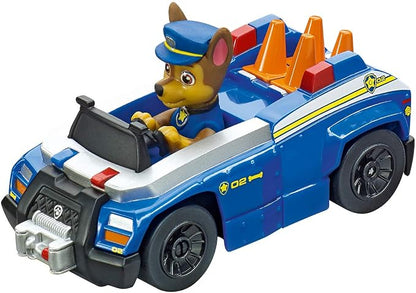 Carrera First Paw Patrol - Slot Car Race Track - Includes 2 Cars: Chase and Marshall - Battery-Powered Beginner Racing Set for Kids Ages 3 Years and Up, Multi