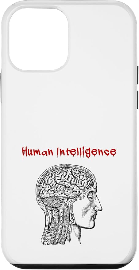 Human Intelligence (Anti Ai Statement & Head Graphic) Case for iPhone 12 mini