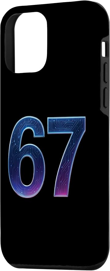 67 Meme Ai Quantum Number 67th Six Seven Tech Digital Future Case for iPhone 12 mini