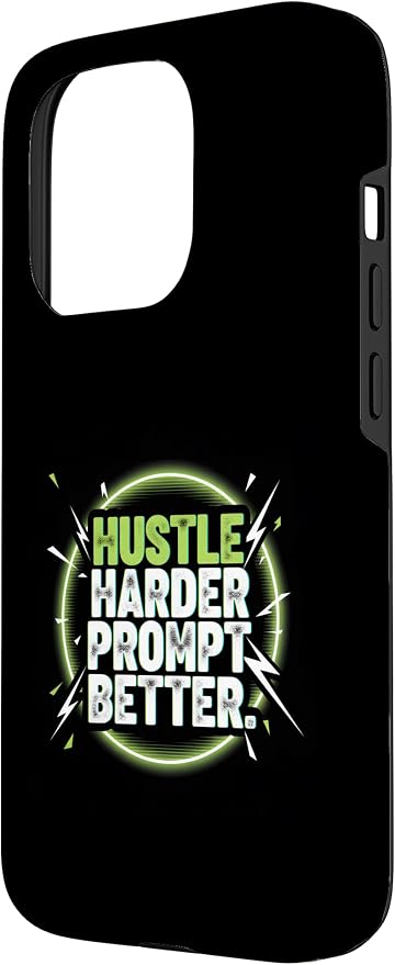 Hustle Harder Prompt Better AI Artificial Intelligence Case for iPhone 15 Pro
