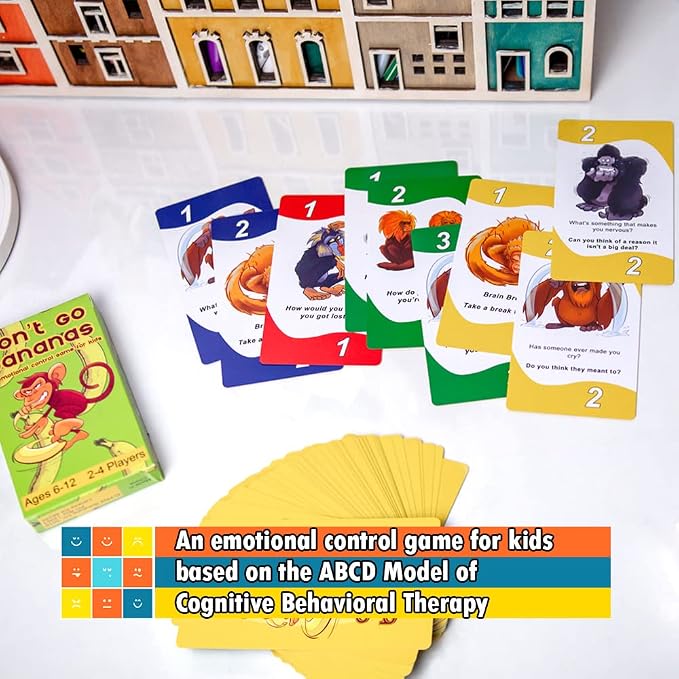 da Vinci's Room Don't Go Bananas - A CBT Therapy Game for Kids to Work on Controlling Strong Emotions - Counseling Games, Therapy Toys, Social Skills Games for Kids
