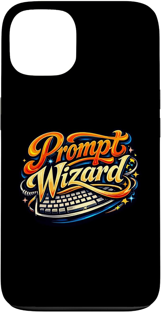 Prompt Wizard AI Retro Keyboard Case for iPhone 13