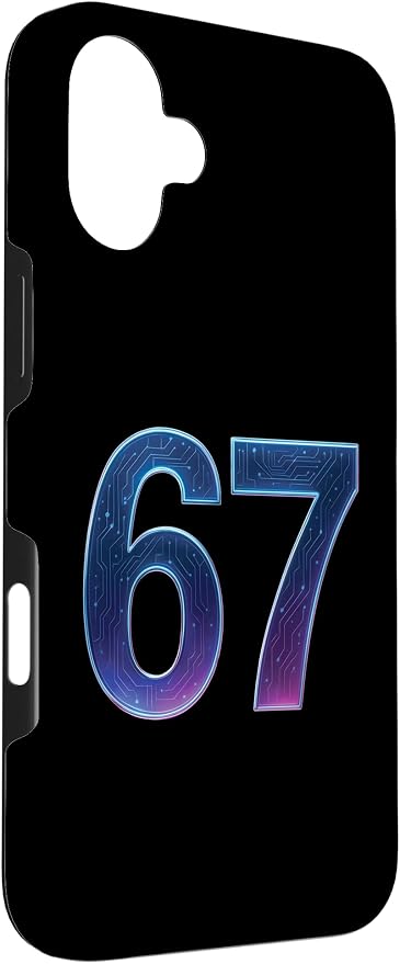 67 Meme Ai Quantum Number 67th Six Seven Tech Digital Future Case for iPhone 16 Plus