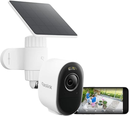 REOLINK Security Cameras Outdoor Wireless WiFi, Argus 3 Pro+Solar Panel with 5MP Color Night Vision, 2.4G/5Ghz WiFi, Non-Stop Solar Powered, Human/Vehicle Detection, Home Hub Compatible