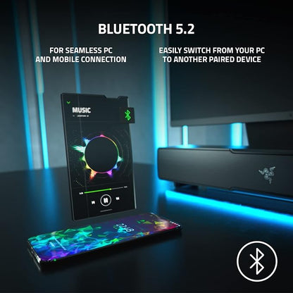 Razer Leviathan V2, Multi-Driver PC Gaming Soundbar w/Subwoofer, Black