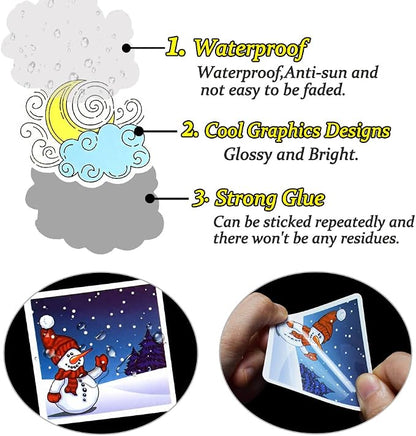 QTL Weather Stickers for Kids Students, Weather Party Supplies, Waterproof Vinyl Stickers for Water Bottles and Laptop, 50PCS