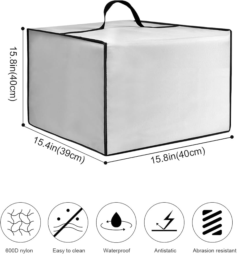 Espresso Machine Cover for BES870XL/ BES880BSS/BES876BSS Coffee Maker | Latte Maker Cover,Heavy Duty Heat-Resistant Waterproof Nylon Case for Espresso Machine (Silver)