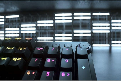 Razer Huntsman V2 Gaming Keyboard, Analog Optical Switches, Black | Adjustable Actuation, Rapid Trigger Mode, Dedicated Media Keys & Dial, Chroma RGB Lighting, Magnetic Plush Wrist Rest