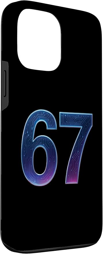 67 Meme Ai Quantum Number 67th Six Seven Tech Digital Future Case for iPhone 13 Pro Max