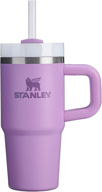 STANLEY Quencher H2.0 Flow State Tumbler, 14 oz, Lilac | Handle and Straw | 3-Position Lid | Cup Holder Compatible for Travel | Insulated Stainless Steel Cup | BPA-Free