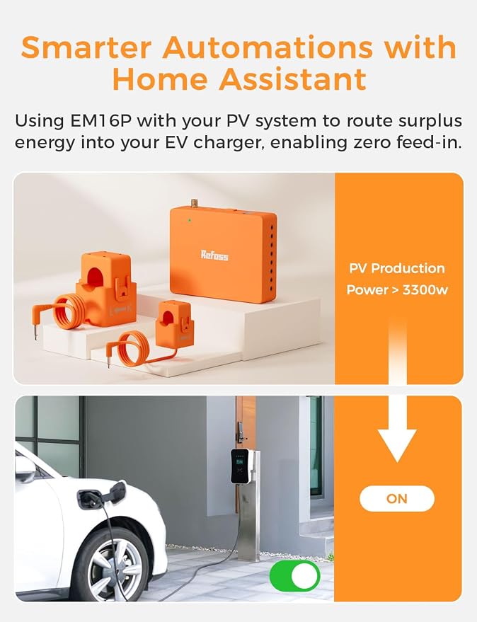 Refoss Smart Home Energy Monitor, Native Open API & Web UI (No Cloud Required), Real Time Electricity Usage Monitor, Power Consumption Meter Works with Home Assistant & MQTT, Solar Net Metering, ETL | Smart Home Energy Monitor