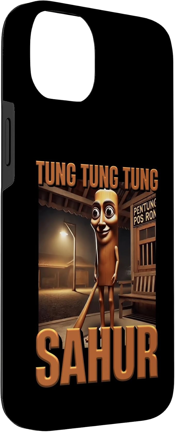 Internet Hilarious Meme AI Character Tung Tung Tung Sahur Case for iPhone 14 Plus