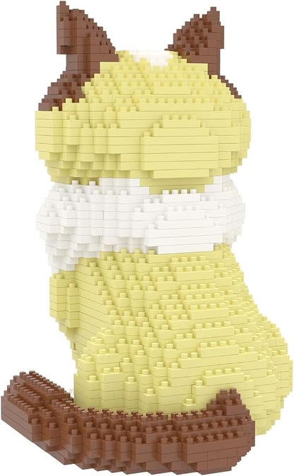 Larcele Cat Micro Building Blocks Animal Set, DIY Mini 3D Building Toy Bricks Kit,1160 Pieces KLJM-05 (Ragdoll)