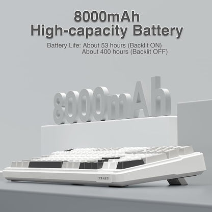 AULA F99 Wireless Mechanical Keyboard,Tri-Mode BT5.0/2.4GHz/USB-C Hot Swappable Custom Keyboard,Pre-lubed Linear Switches,RGB Backlit Computer Gaming Keyboards for PC/Tablet/PS/Xbox