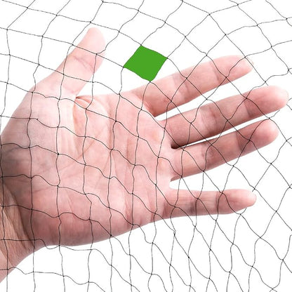 Mist Net Deep Pockets Nylon 110/2D 15mm Mesh Size Bird Netting,Invisible Net,Anti Wind System,Airport Bird Prevention (10x50 ft)