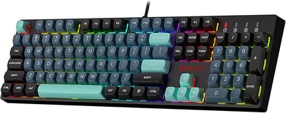 Redragon K582 SE Wired RGB Mechanical Gaming Keyboard, 104-Key, PBT Keycaps | 16.8M Color Immersive eSports Lighting Vibe, Quiet Keystrokes w/ Sound-Absorbing Foam, N-Key Rollover, Customize Software