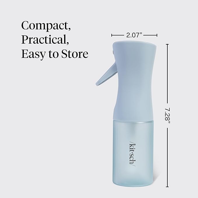 Kitsch Continuous Spray Bottle for Hair – Haze Blue, 150ml | Fine Mister Spray Bottle & Water Spray Bottle – Recycled Hair Spray Bottle – Spray Bottles for Cleaning, Styling, & More