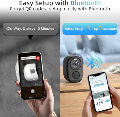 Rraycom 5G/2.4G WiFi Security Cameras Wireless Outdoor, 2K Battery Powered AI Motion Detection Siren Alarm Home Indoor Camera,Color Night Vision, 2-Way Talk, IP65 Waterproof, Works/Alexa, Cloud/SD
