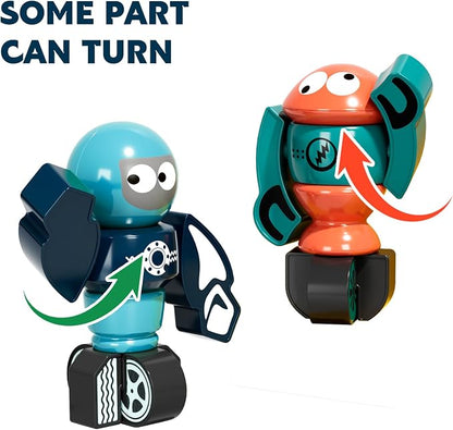 TEMI Magnets Robot Toy for 3 4 5 6 7 Year Old Boys | Transform Toys Planet Magnet Building Toys Stacking for Toddler, Learning Educational Christmas and Birthday Gifts for Kids