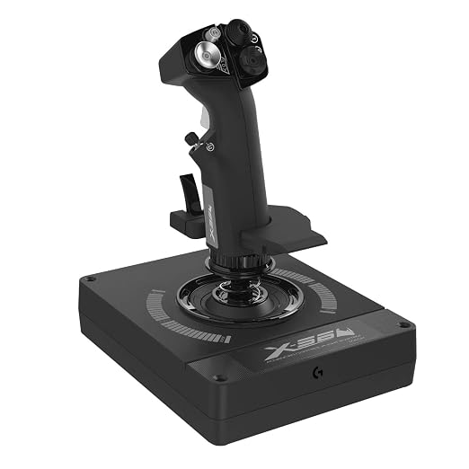 Logitech G X56 H.O.T.A.S Throttle and Joystick Flight Simulator Game Controller, 4 Spring Options, +189 Programmable Controls, RGB Lighting, 2x USB, PC - Black