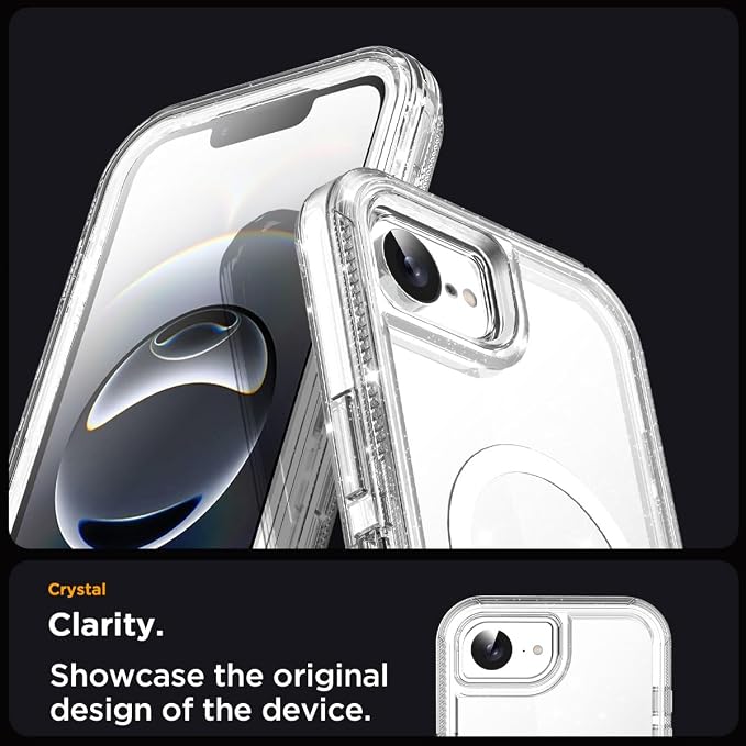 AICase for iphone 17e Case/iphone 16e Case Clear with Magsafe Heavy Duty Drop Protection Full Body Rugged Shockproof/Dust Proof Triple Layer Transparent Military Protective Tough Durable for 17e/16e_8