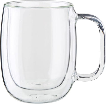 ZWILLING Sorrento Plus 8-pc Double-Wall Glass Coffee Mug Set