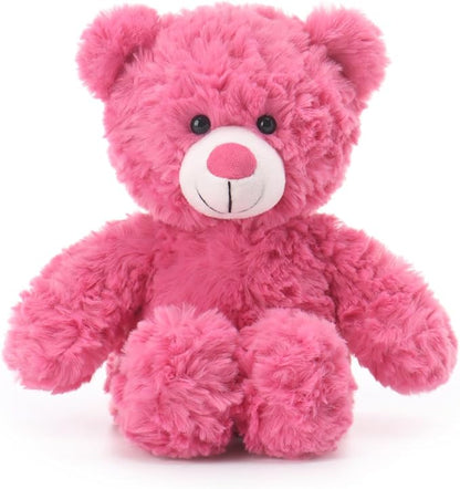 Apricot Lamb Rose Pink Flower Bear Stuffed Animals for Kids, Soft Cute Plush Toys for Baby Girl and Boy, 8 Inches