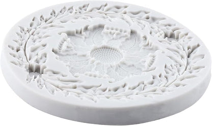 Baroque Style Polymer Clay Mold Baroque Relief Flower Silicone Molds Embossed Flower Mold for DIY Craft Epoxy Resin Casting Polymer Clay Tools Crafts Air Dry Jewelry Making