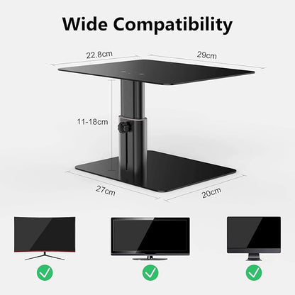 Nillkin Monitor Stand for Desk, Adjustable Height Computer Monitor Stand | Ergonomic Aluminum Computer Stand for Desktop | iMac, Studio Display XDR, Dell, HP, Lenovo, Other Screen Display | Black
