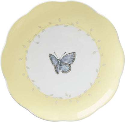 Lenox Dessert Plate Set, Lenox Butterfly Meadow Colors Collection 4-Piece Dessert Porcelain Plates Set, Service For 4, Dishwasher & Microwavable Plate, Small Plates, Home And Dining(Assorted, 4 Piece)