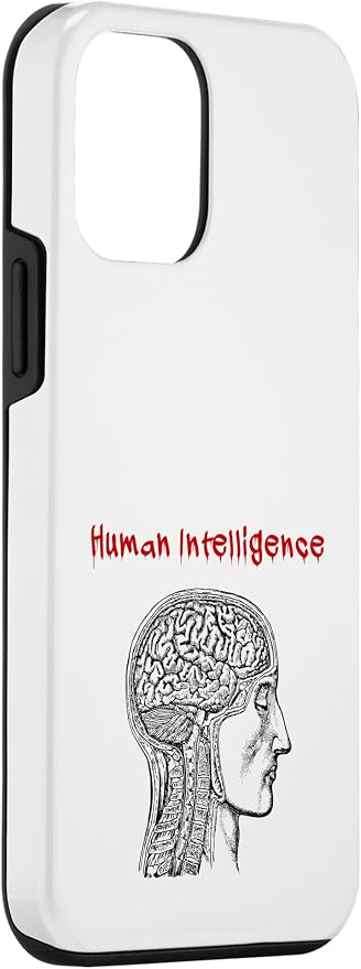Human Intelligence (Anti Ai Statement & Head Graphic) Case for iPhone 12 mini