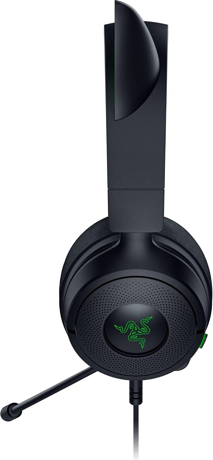 Razer Kraken Kitty V3 X Wired Gaming Headset, Kitty Ears, Black | HyperClear Cardioid Mic, 40 mm Drivers, 7.1 Surround Sound, Comfy Ear Cushions, Cross-Platform via 3.5mm PC, PS5, Xbox