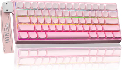Aula WIN60 HE - 60% Mechanical Gaming Keyboard Wired, Hall Effect Magnetic Switch Hot Swappable,8000 Hz Polling Rate, RGB Keyboard 60 Percent Compact Design for PC (Gradient Pink)