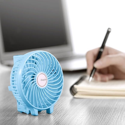 EasyAcc Mini Handheld Fan, Personal Cooling Fan Folding USB Desk Fan Small Portable Table Fan for Travel Camping Outdoors Office Home - Blue…